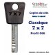 copie cle Mul-T-Lock 7X7 profil 066