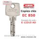 Reproduction clef ABUS EC850