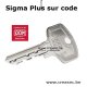 Sleutel op code Dom Sigma Plus