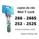 Faire clé Mul-T-Lock 252