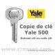 Copie clé YALE série 250 & 500 - Belgique